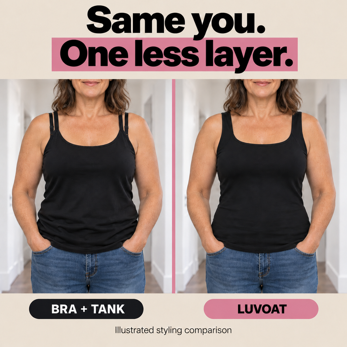 Luvoat built-in bra tank — fit