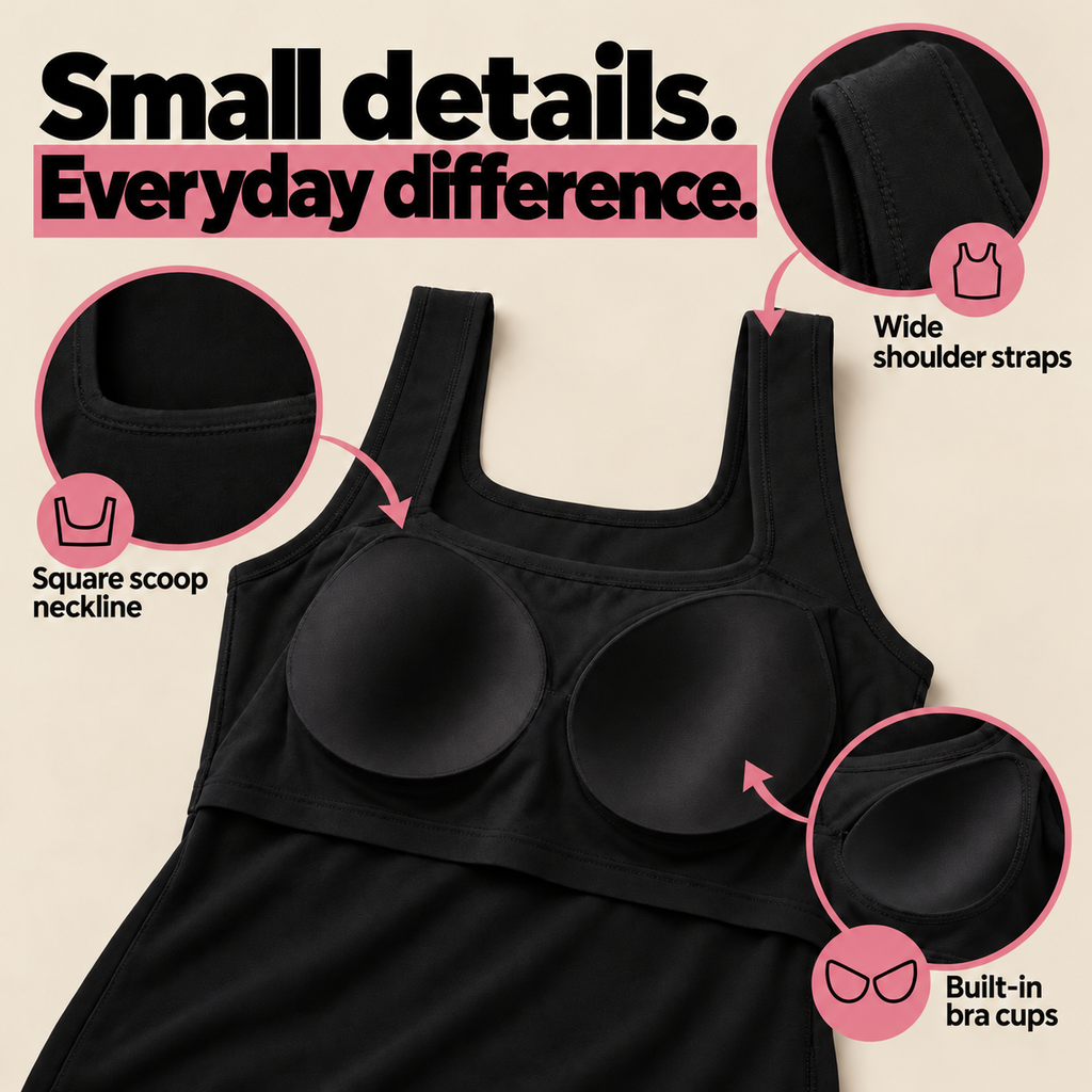 Luvoat built-in bra tank — details interior